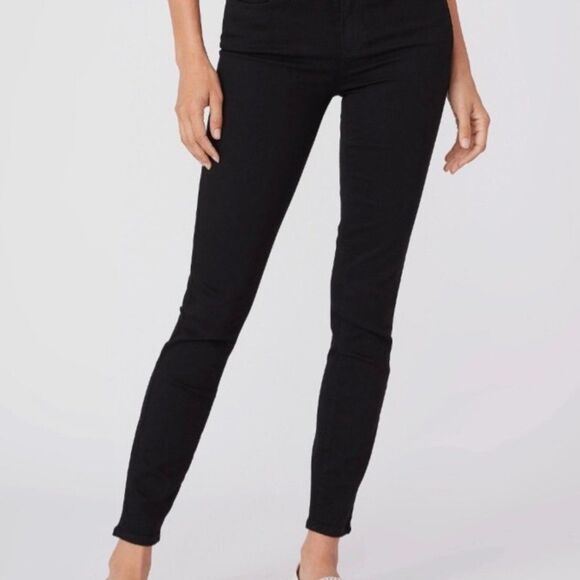 PAIGE Verdugo Ankle Jeans Black Overdye Size 24 - Picture 1 of 16